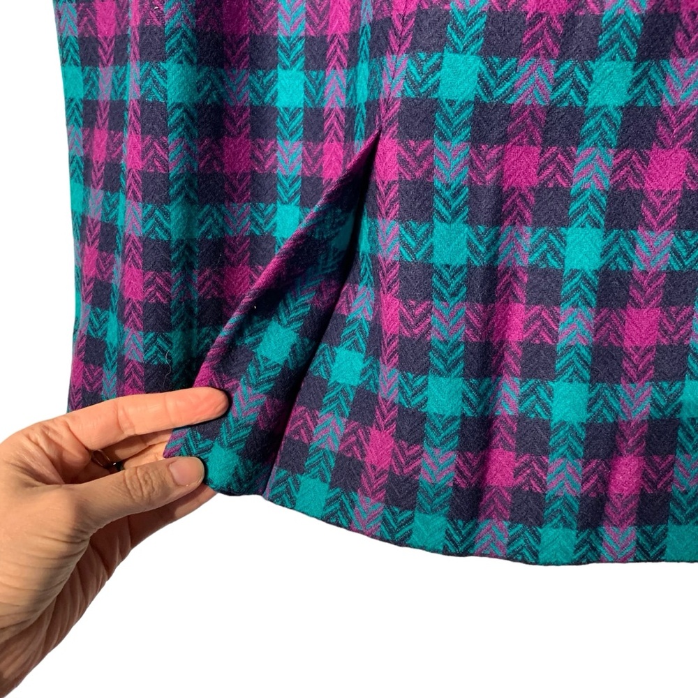 Pendleton | Vintage Virgin Wool Checked Midi Skir… - image 5